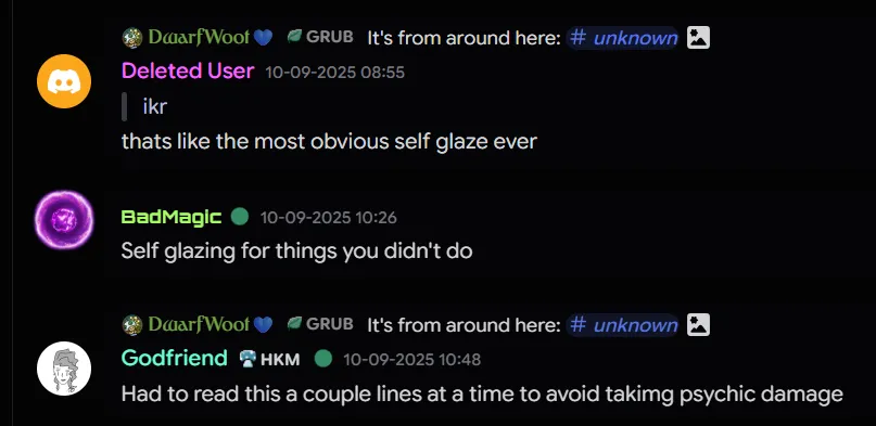 Screenshot 11, harsher comments